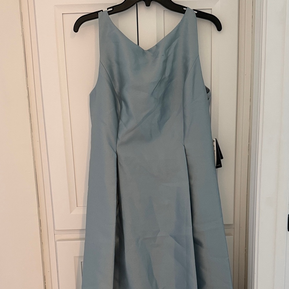 Adrianna Papell Blue Sleeveless High Low Ball Gown/Dress Size 14 NWT